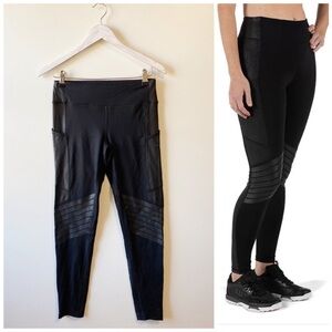 5.11 Tactical Abby Tight Black Moto Legging w/‎ Pockets Size 10